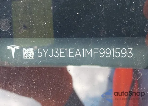 2021 Tesla Model 3 Standard Range Plus Rear-Wheel Drive из США, поврежденный, VIN 5YJ3E1EA1MF991593